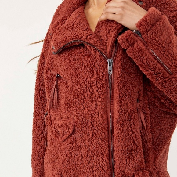 We the Free Free People So Cozy Slouchy Moto Jacket Size S - Picture 7 of 16